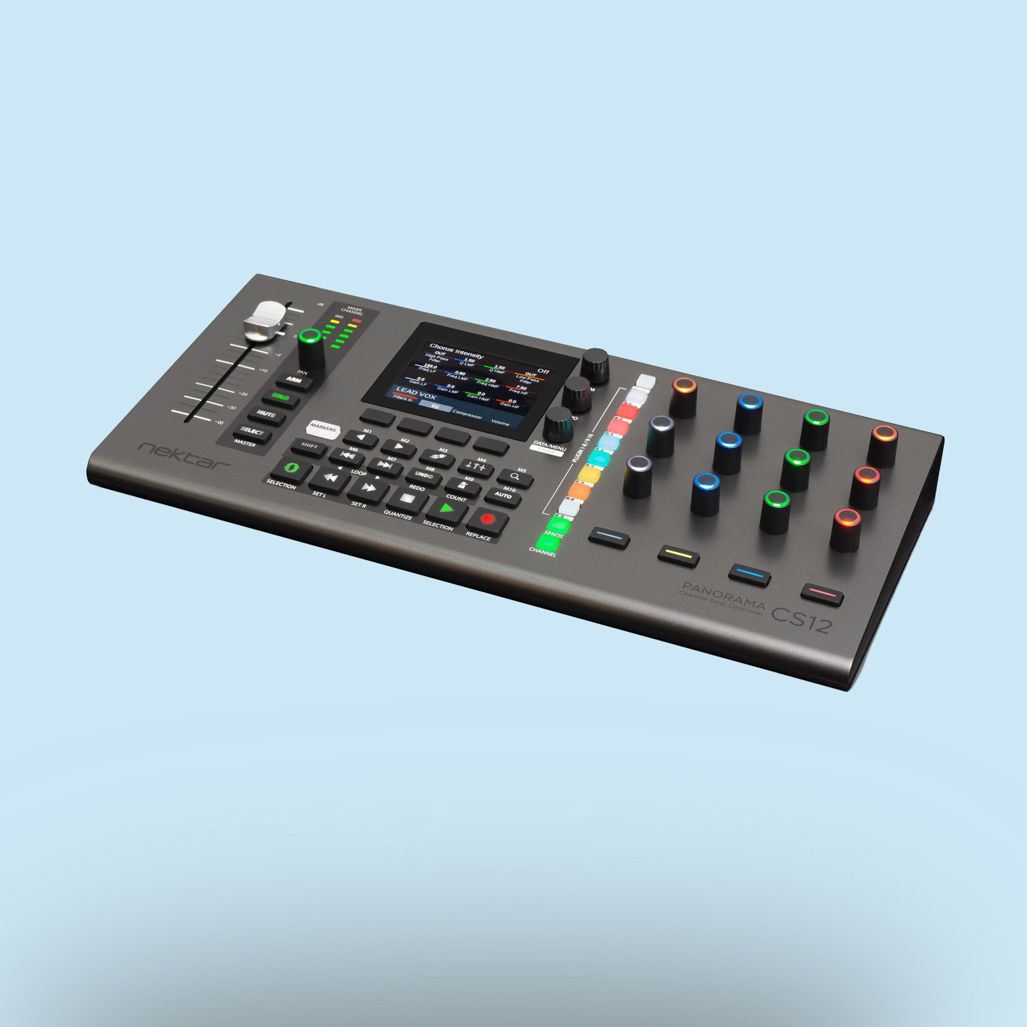 DAW-Controller Nektar Panorama CS12 in Schwarz, Studio, DAW, Mixing.