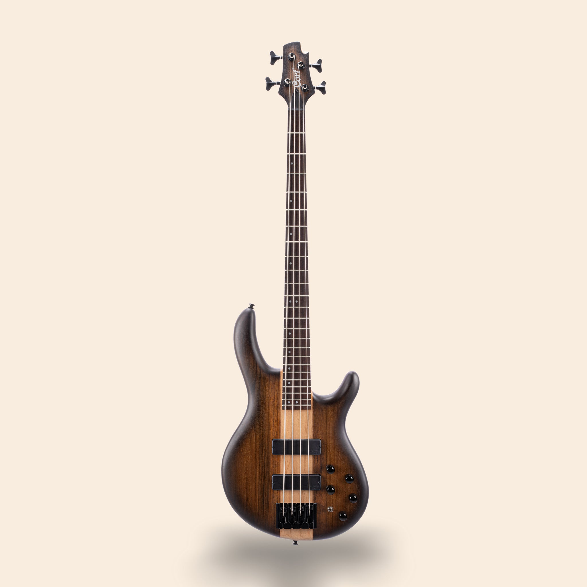 E-Bass Cort C4 Plus OVMH in Aqua Blue Burst, Live, Studio, Bühne.