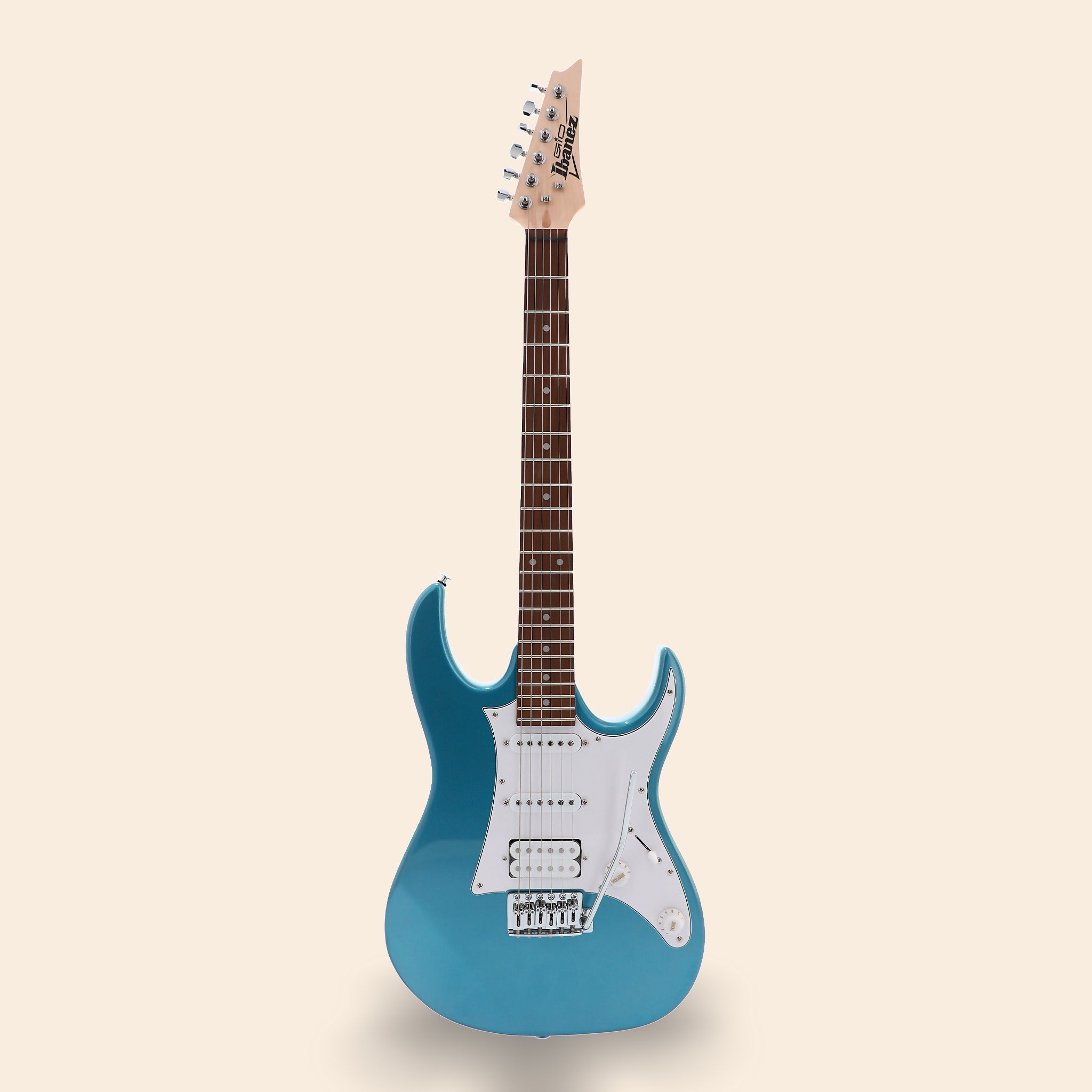 E-Gitarre Ibanez GRX40 MLB in Blau.