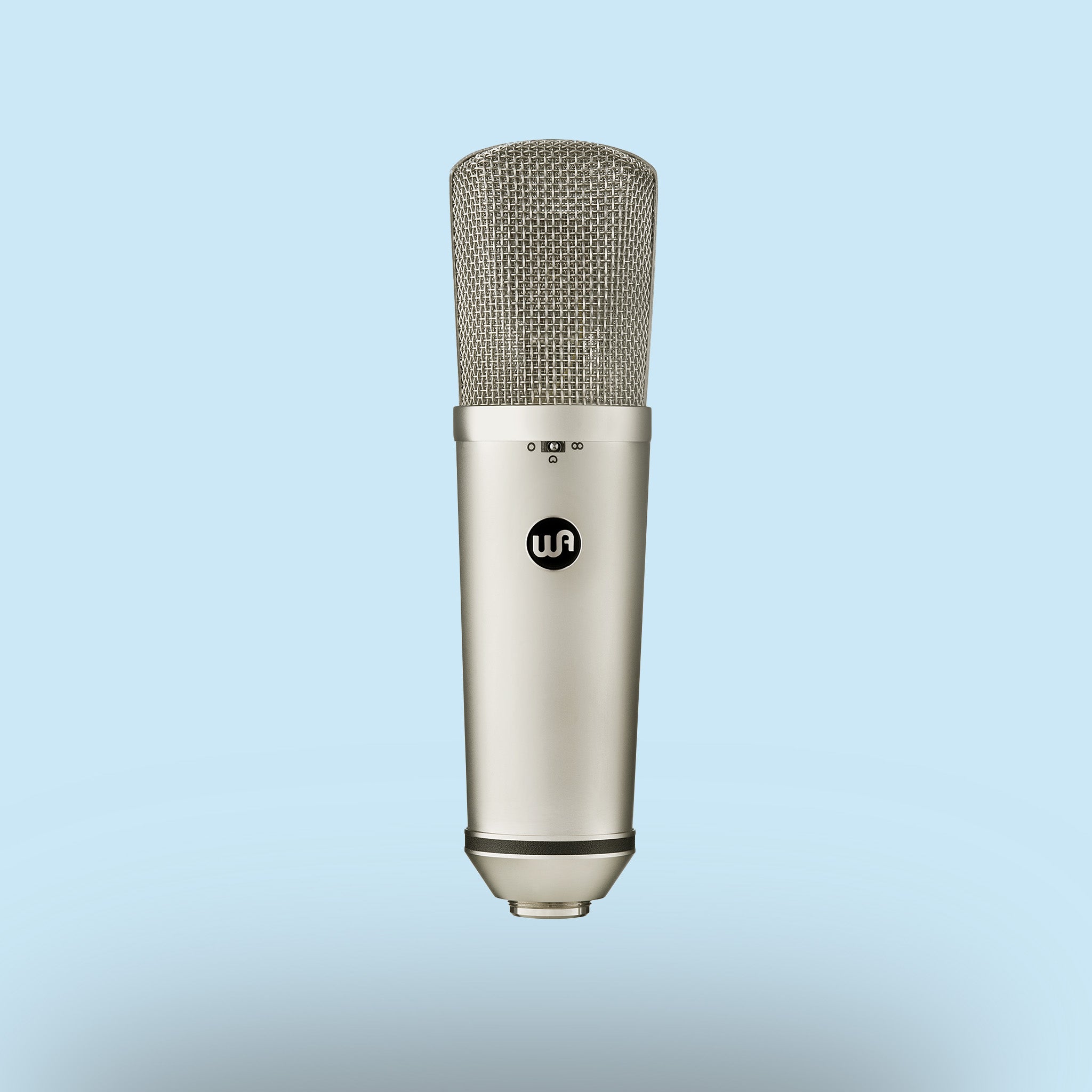 Mikrofon Warm Audio WA-87 R2 in Schwarz, Studio, Recording.