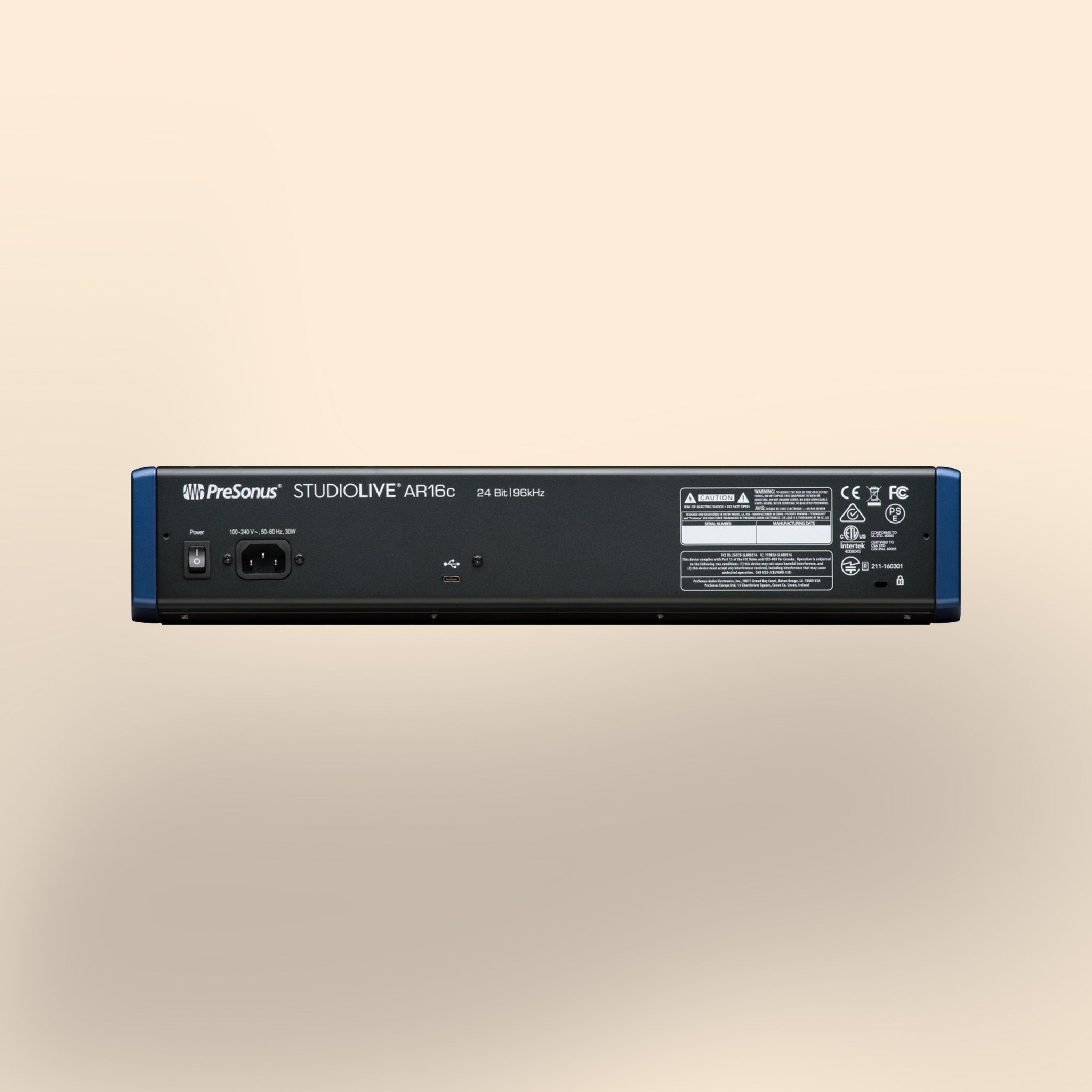 Mischpult PreSonus StudioLive AR16c in Schwarz, Studio, Live, Recording.