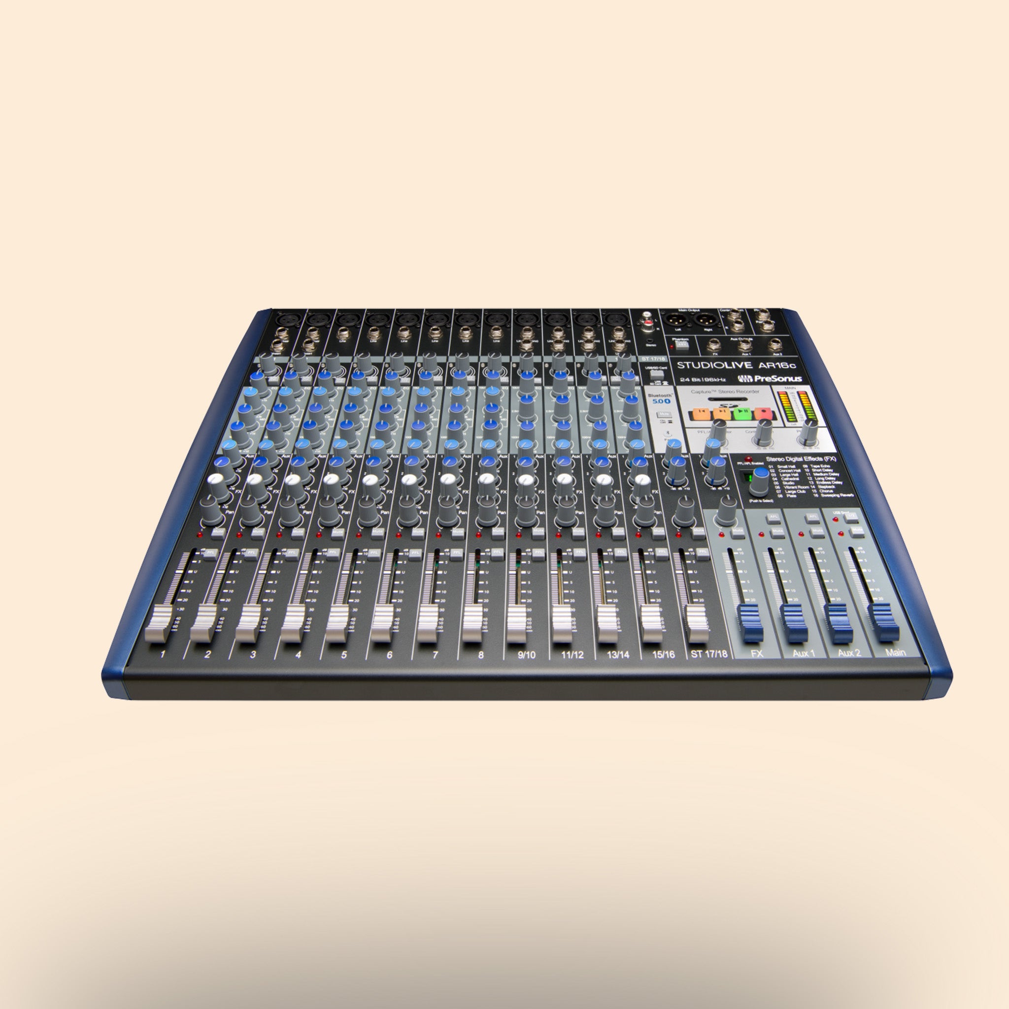 Mischpult PreSonus StudioLive AR16c in Schwarz, Studio, Live, Recording.