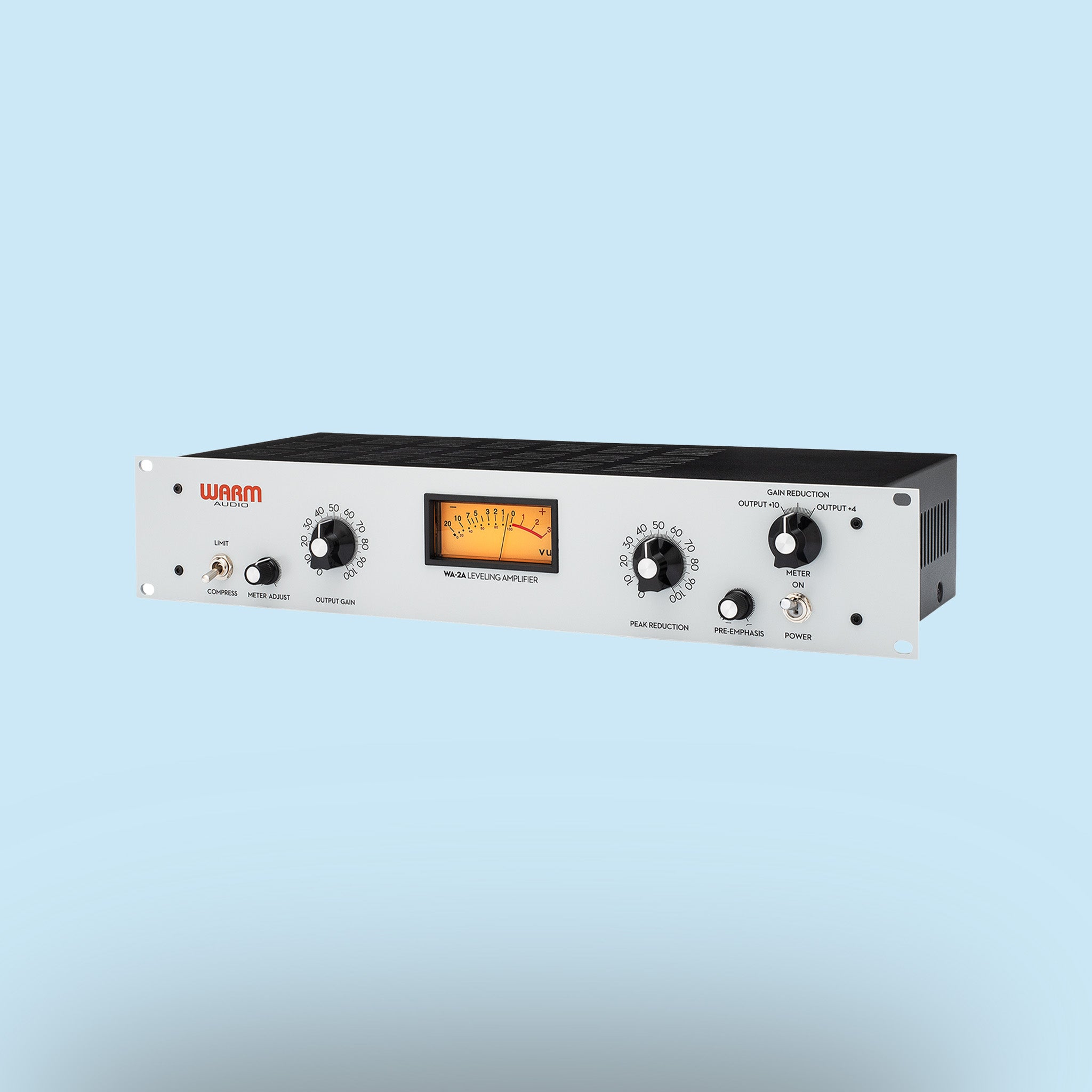 Röhren-Optokompressor Warm Audio WA-2A in Schwarz, Studio, Recording, Outboard.