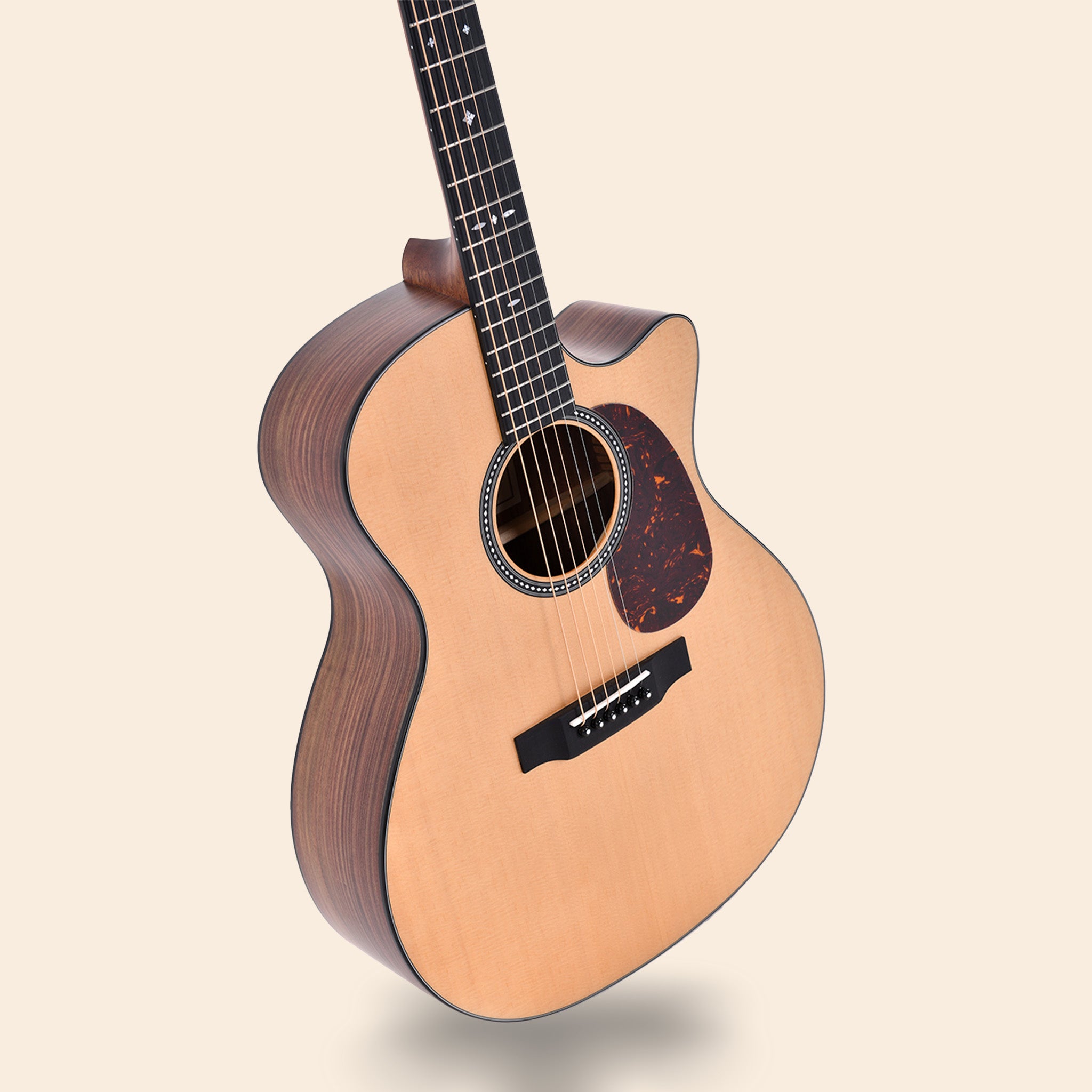 Westerngitarre Sigma SGPC-10E in Natur, Akustik, Live, Studio.