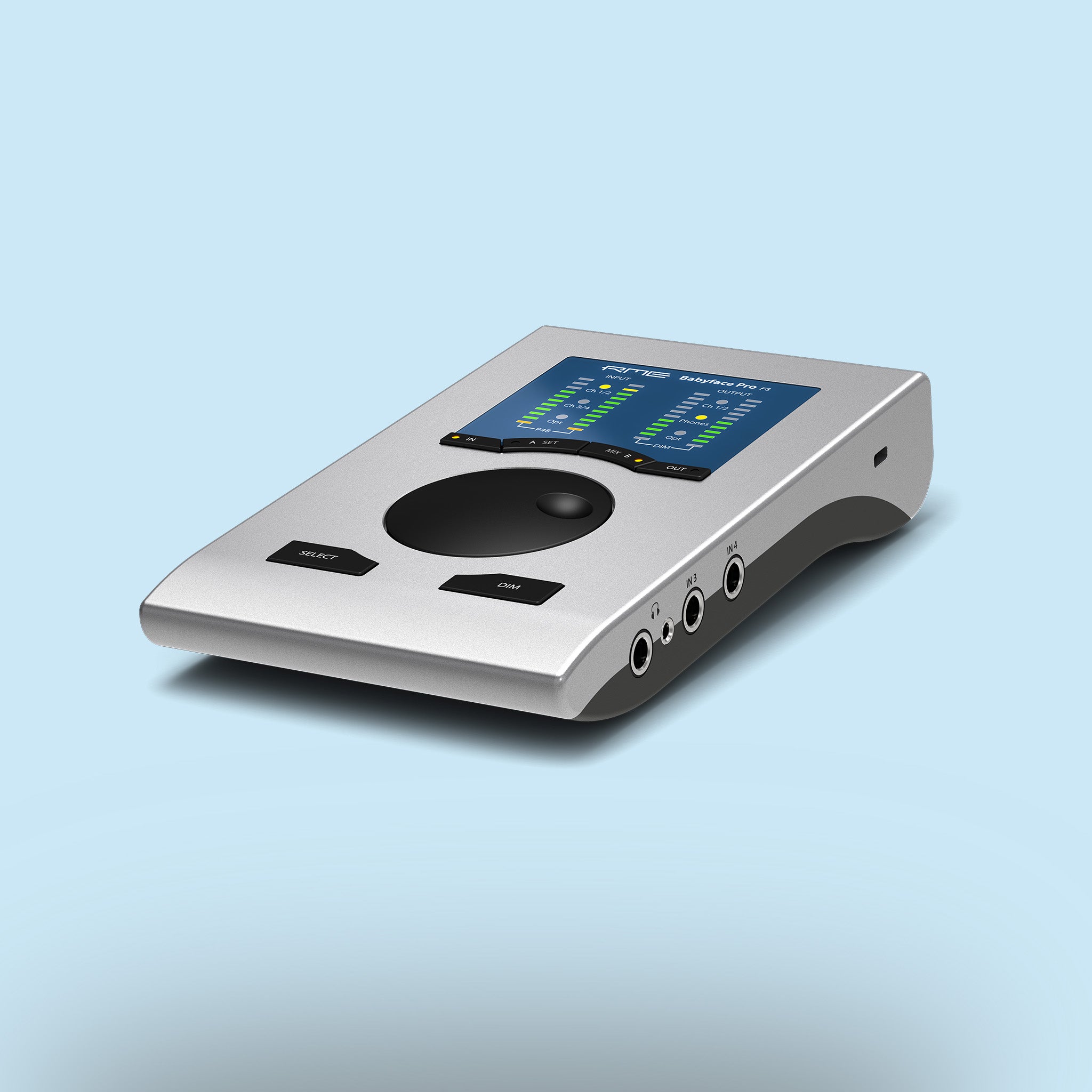 Audio-Interface RME Babyface Pro FS in Silber, Studio, Recording.