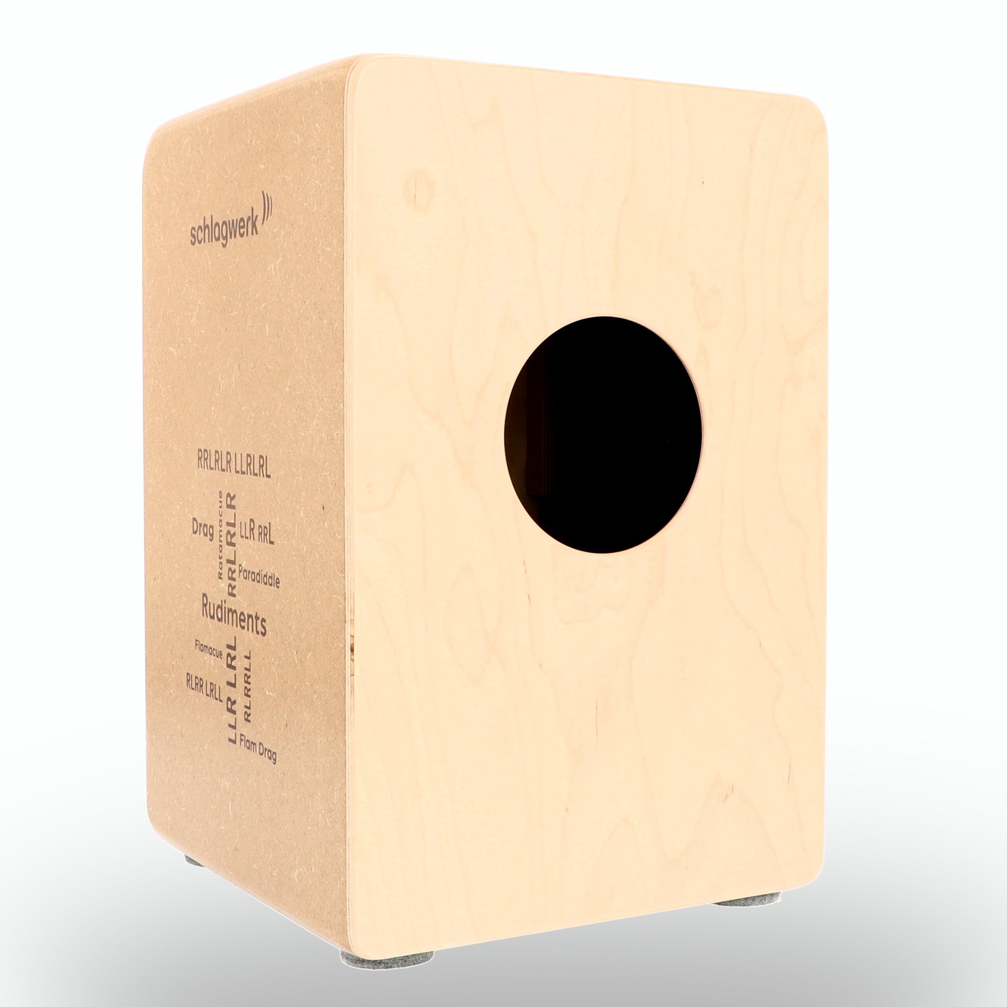 Cajon Schlagwerk Rudiments CP83 Fingerprint Medium in Naturholz.