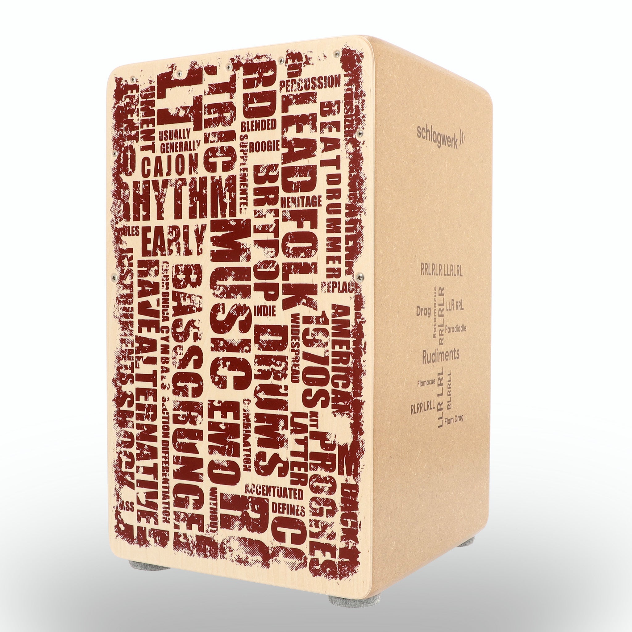 Cajon Schlagwerk Rudiments CP85 Styles in Naturholz