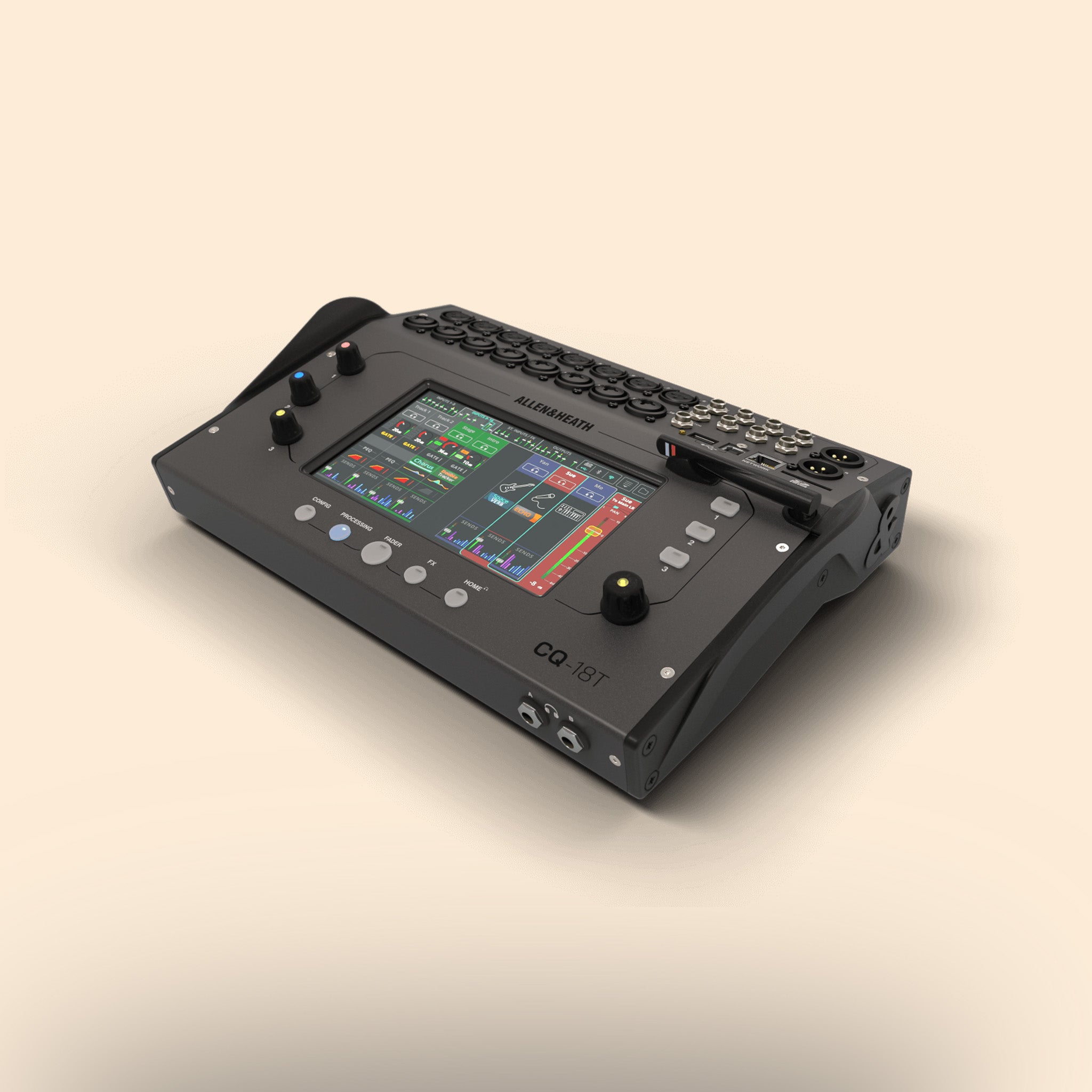 Digitalmischpult Allen & Heath CQ-18T in Schwarz, Studio, Live, Recording.