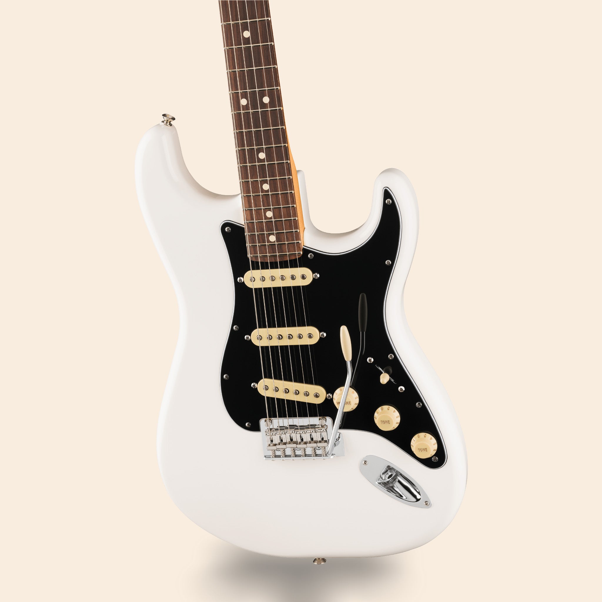 E-Gitarre Fender Player II Strat RW PWT in Polar White, Live, Studio, Bühne.