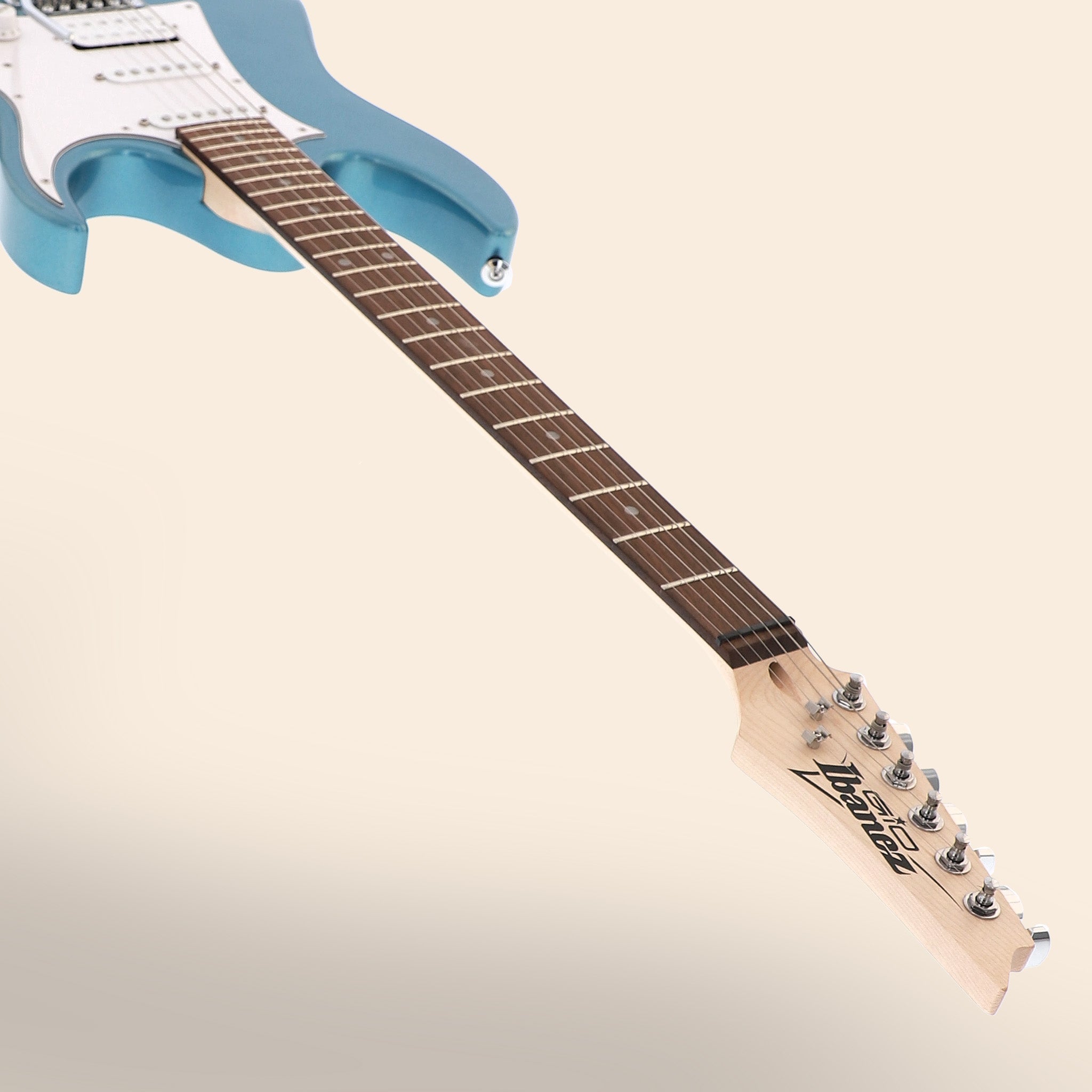 E-Gitarre Ibanez GRX40 MLB in Blau.