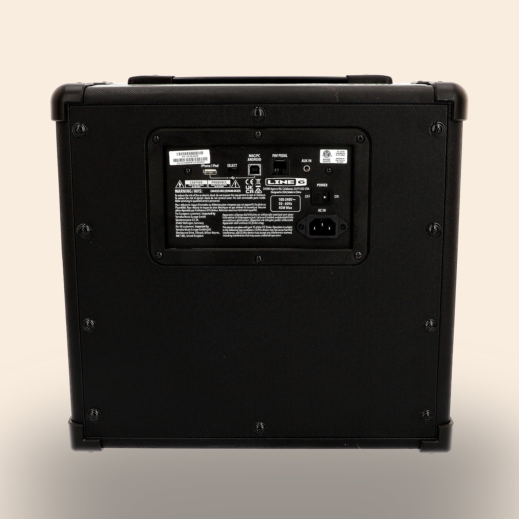 Gitarrenverstärker Line 6 Spider V 30 MKII in Schwarz.