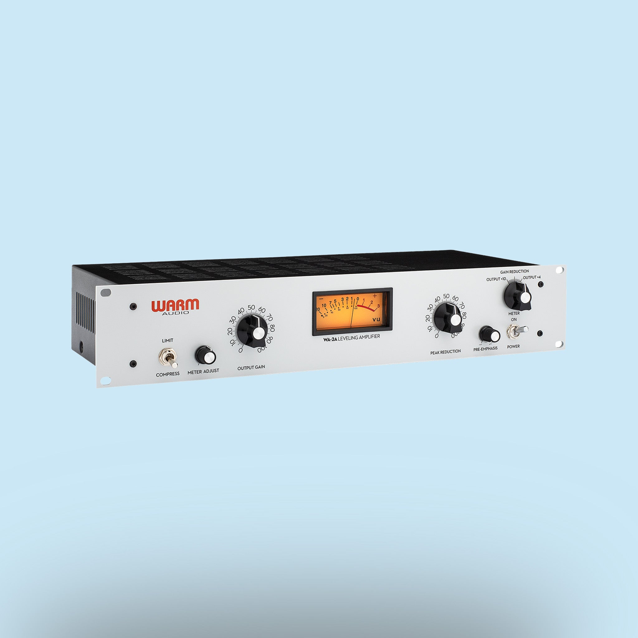 Röhren-Optokompressor Warm Audio WA-2A in Schwarz, Studio, Recording, Outboard.