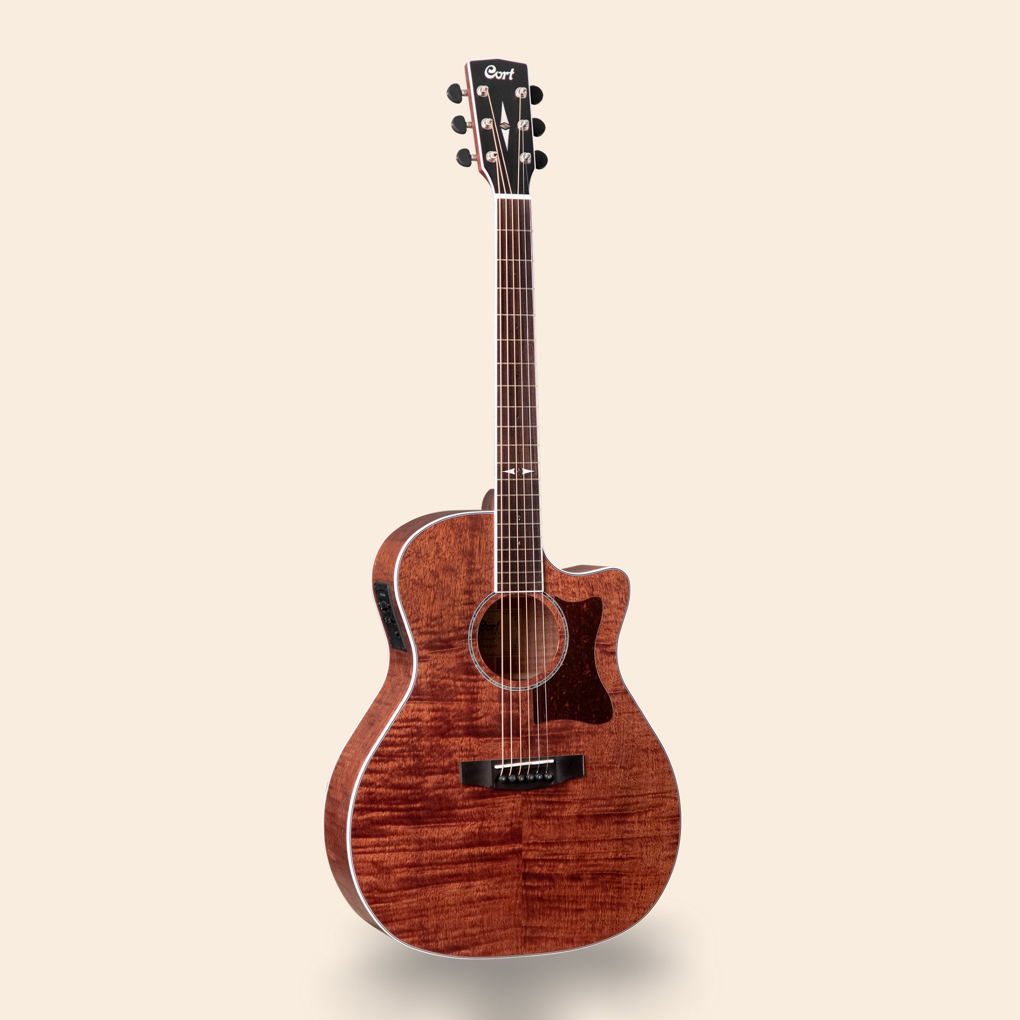 Westerngitarre Cort GA5F-FMH in Natur, Akustik, Live, Studio.